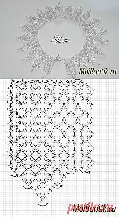 Мастер-класс по плетению воротничка из бисера » Мой Бантик. МАСТЕР-КЛАССЫ: КАНЗАШИ, БИСЕР, handmade