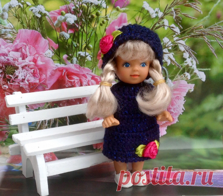 Одежда для куклы. Рост 11, 5 см. Комплект из серии &quot;Цветочная вечеринка&quot;