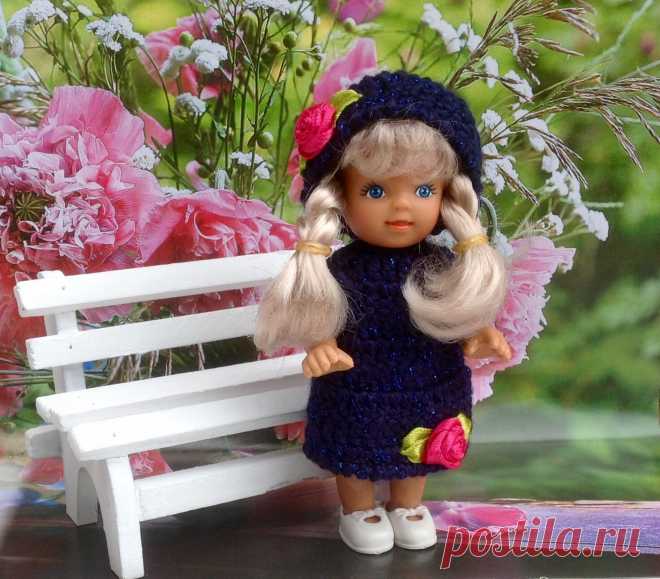 Одежда для куклы. Рост 11, 5 см. Комплект из серии "Цветочная вечеринка"