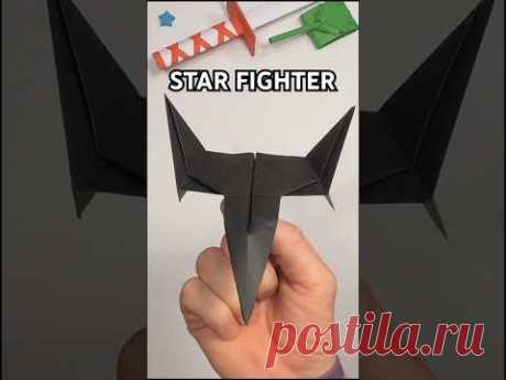EASY PAPER PLANE STAR FIGHTER INSTRUCTION | HOW TO MAKE A COOL PAPER PLANE STEP BY STEP
