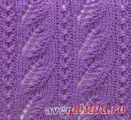 Узор 671 |  каталог вязаных спицами узоров