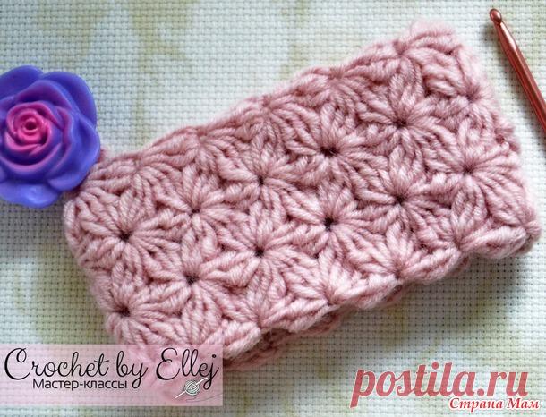 Плотный цветочный узор по кругу. Крючок, МК. - Вязание - Страна Мам