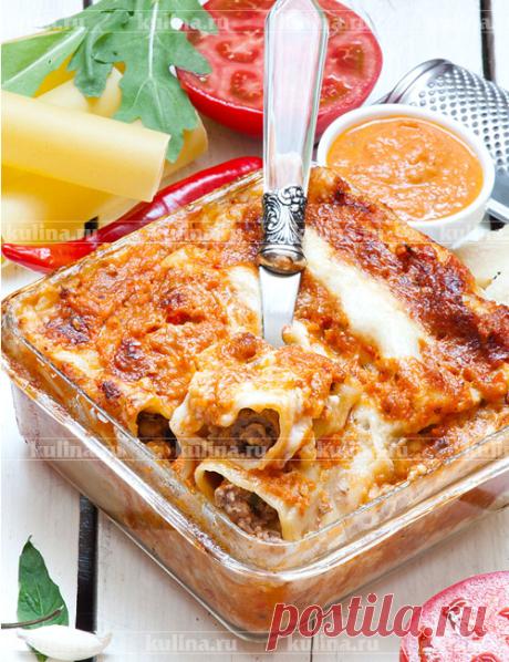 Макароны фаршированные – рецепт приготовления с фото от Kulina.Ru