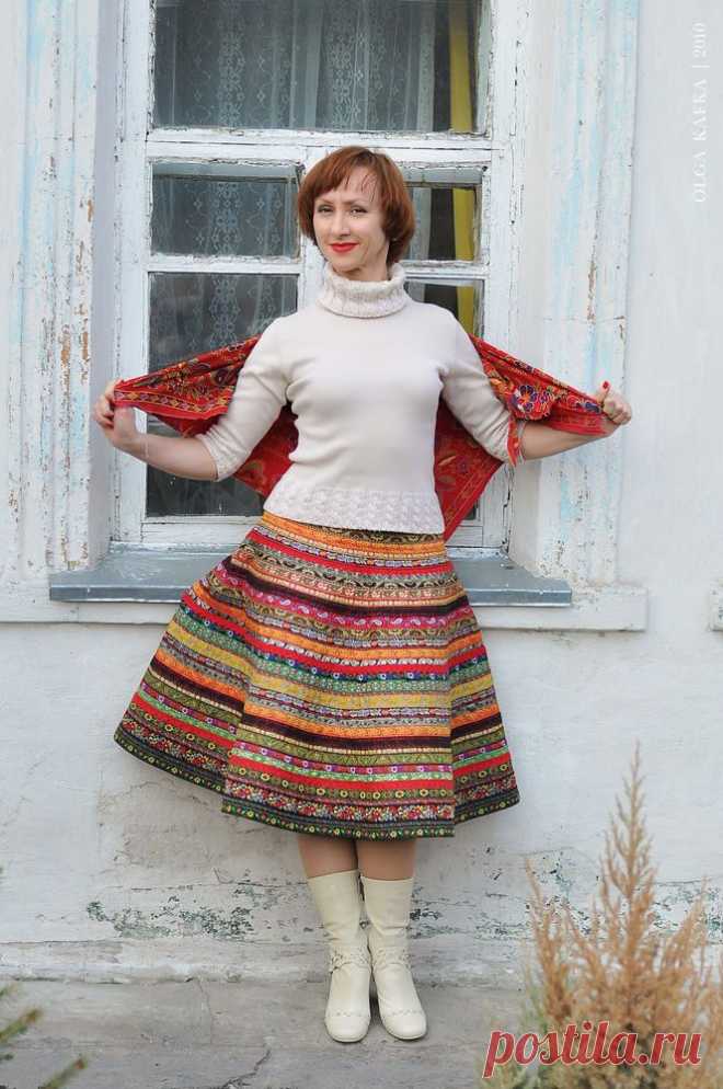 Юбка из жаккардовой тесьмы