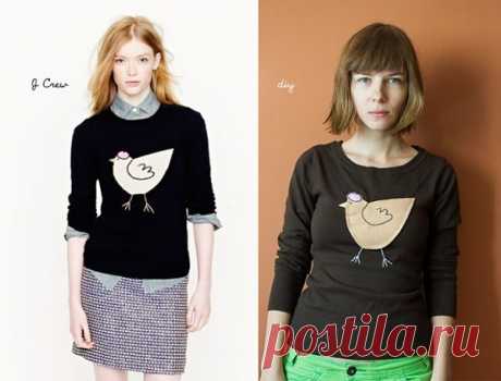Повтор свитера J Crew (DIY) / Аппликации / Модный сайт о стильной переделке одежды и интерьера