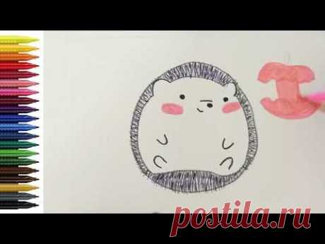 HOW TO DRAW A HEDGEHOG || КАК НАРИСОВАТЬ ЁЖИКА