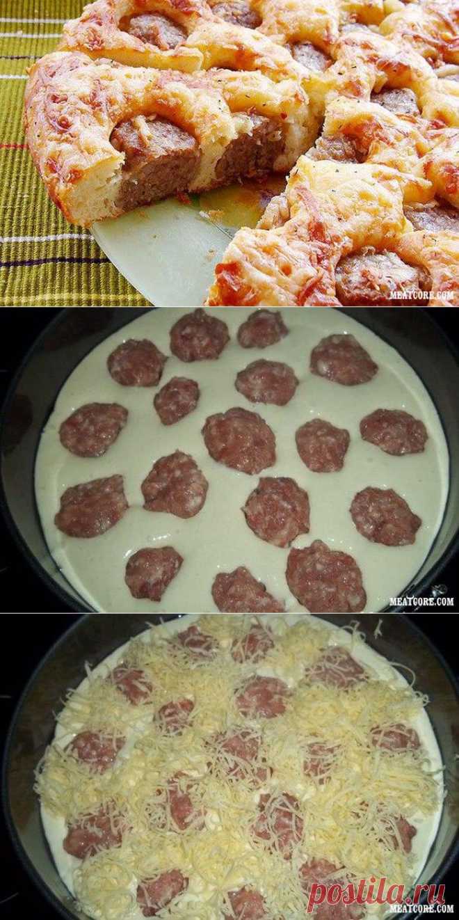 Пирог с фрикадельками