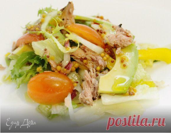 Салат с тунцом и авокадо. Ингредиенты: авокадо, помидоры черри, перец болгарский | Официальный сайт кулинарных рецептов Юлии Высоцкой
