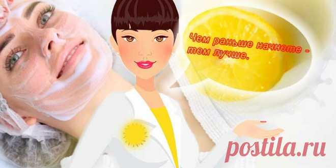 Совет мудрого косметолога: кладете лимон в молоко - и получаете шикарную маску для кожи!