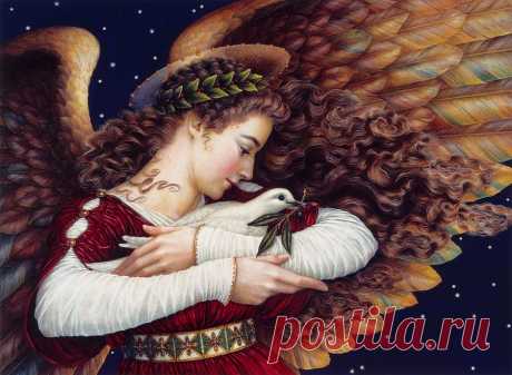 The Angel and The Dove by Lynn Bywaters The Angel and The Dove Painting by Lynn Bywaters