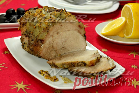 Мясо в луковом маринаде в духовке