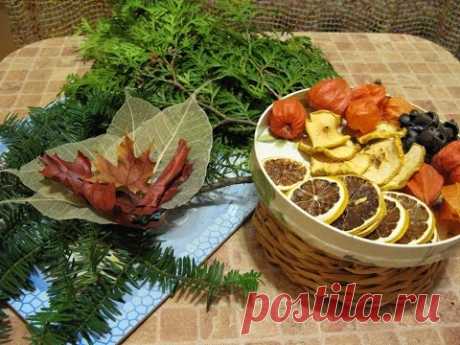 Зимняя композиция в корзинке - Winter basket decoration