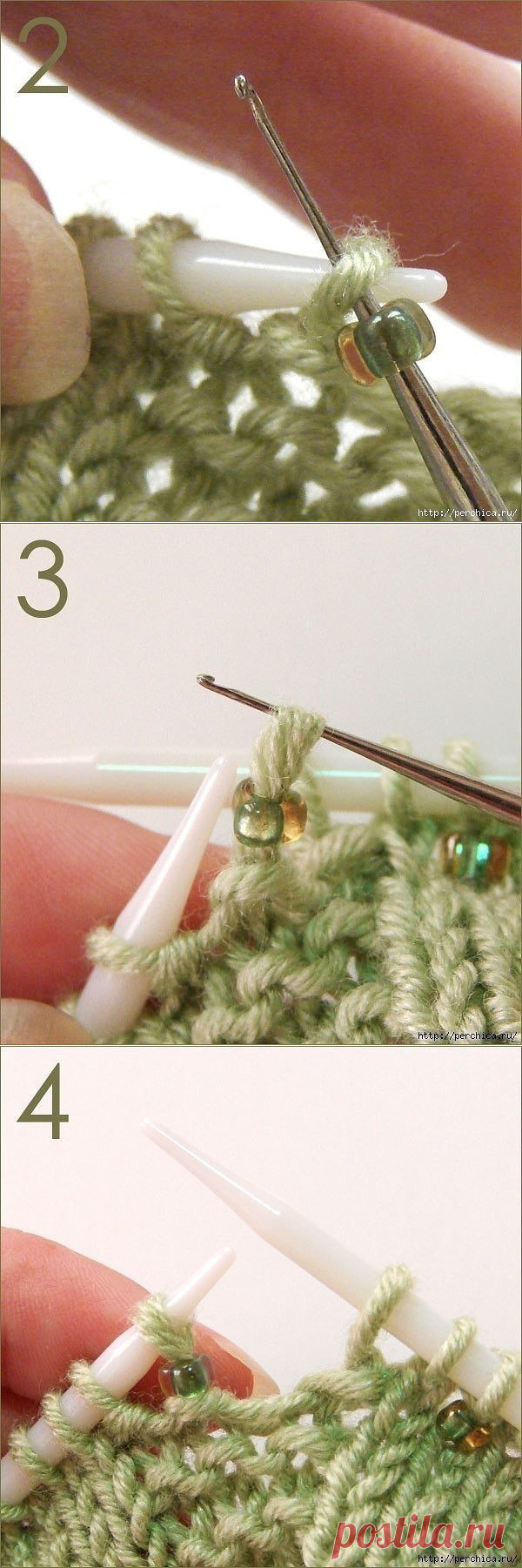 Чудо совет - как вязать с бисером на толстых спицах