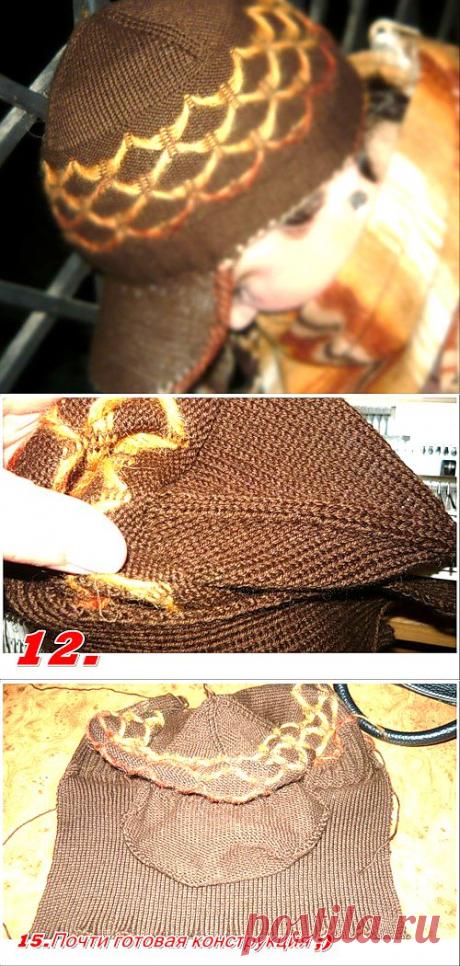 Кепка женская. Машинная вязка..