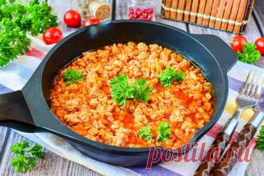 Подлива из фарша томатная на сковороде рецепт фото пошагово и видео - 1000.menu