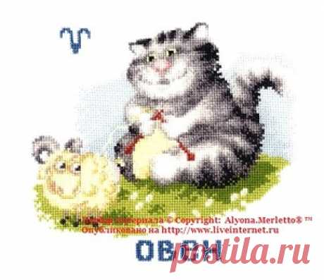 Белые и пушистые кошечки + 12 знаков зодиака ...