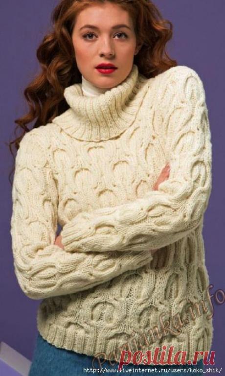 сообщение koko_shik : Свитер спицами (сайт &quot;Парижанка&quot;) (14:29 20-08-2015) [5591840/369862625] - irina-lena@inbox.ru - Почта Mail.Ru