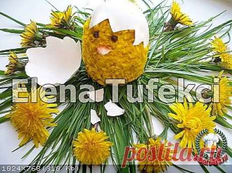 Пирожные «Желтые цыплятки» без выпечки (МК от Елены)