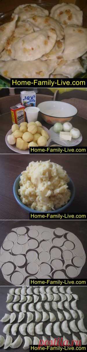 Вареники с картошкой - пошаговый фоторецепт - вареники с пюре картофел