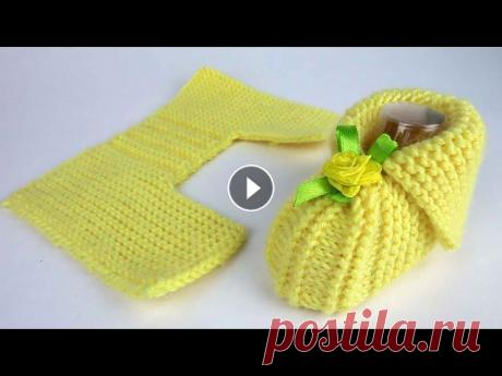 Вязаные ПИНЕТКИ спицами от 3-6 месяцев (10.5 см) #пинеткиспицами #пинетки #детскиетапочки Сегодня мы свяжем пинетки спицами на возраст от 3 до 6 месяцев. Длина стопы 10,5 см. Эти пинетки вяжутся на д...