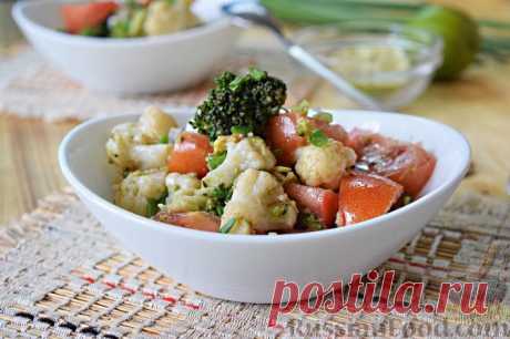 Рецепт: Салат из брокколи и цветной капусты на RussianFood.com