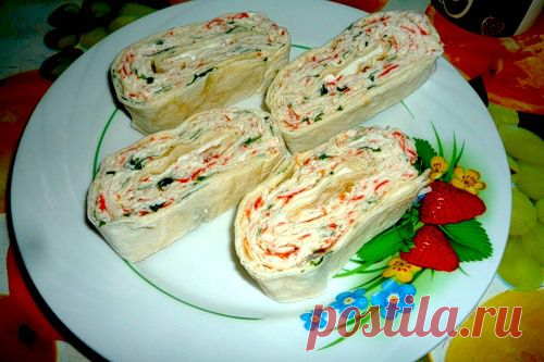 Любимый рулет из лаваша - Простые рецепты Овкусе.ру