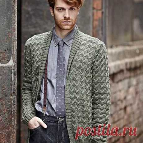 Вязание для мужчин стильного жакета спицами Neat Tailored, Designer Knits