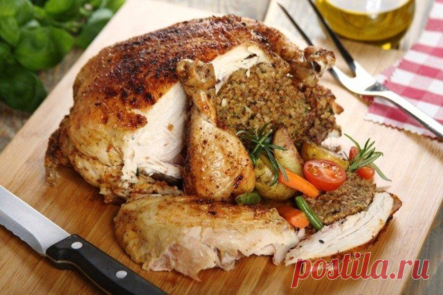 Индейка с гречкой и потрохами — Домашняя кулинария