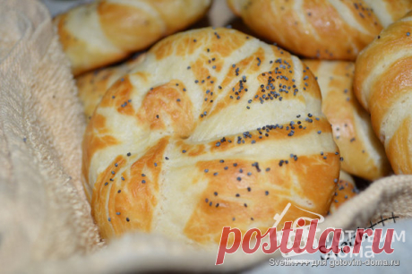 Рецепт Немецкие булочки с секретом (Laugenbrötchen)