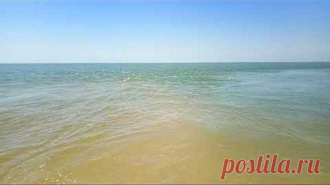 Край Должанской косы. Два встречных течения Азовского моря и Таганрогского залива.