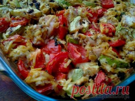 ЛЁГКИЙ ОВОЩНОЙ ЗАВТРАК С КУРИНОЙ ГРУДКОЙ.