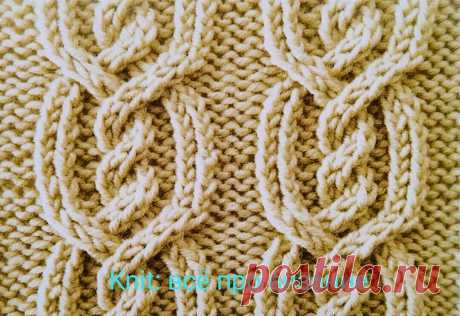 Подборка узоров из кос и переплетений. Схемы. | Knit: всё про вязание | Дзен