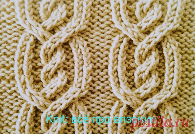 Подборка узоров из кос и переплетений. Схемы. | Knit: всё про вязание | Дзен