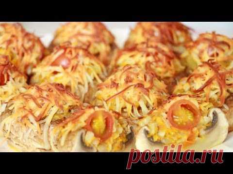 Фаршированные шампиньоны - рецепты с  / Простые рецепты