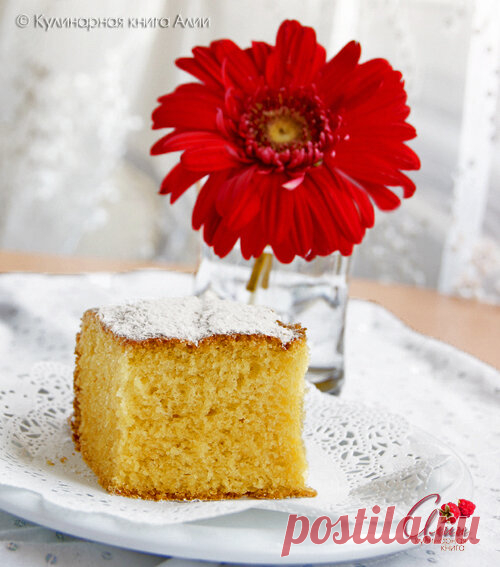 Бисквит на горячем молоке