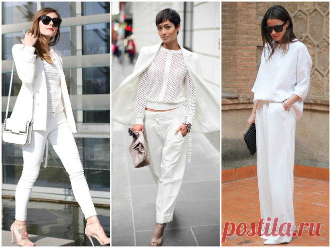 БЕЛЫЙ TOTAL LOOK – КАК НОСИТЬ БЕЛЫЙ С НОГ ДО ГОЛОВЫ Кода дело доходит до шикарного look-а, совершенно белый ансамбль становится идеальным вариантом. 

От минимализма до роскоши – с белым цветом с головы до ног вы сможете с лёгкостью создавать как простые, комфортные образы, так и эффектные, броские, запланированные для выходов в свет. Таким образом