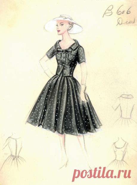 Эскизы от DIOR, BALMAIN, CHANEL, AMIES, BALENCIAGA.