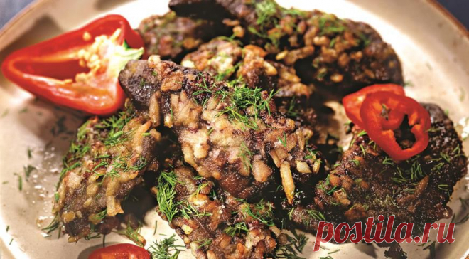 Печень телячья жареная. Пошаговый рецепт с фото на Gastronom.ru