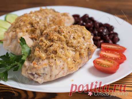Рулет из куриной грудки с грибами – сочный с румяной корочкой