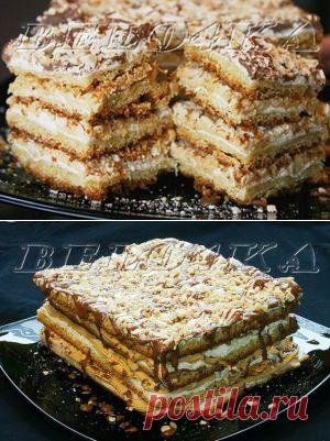 Торт "Воздушный сникерс" - кулинарный рецепт