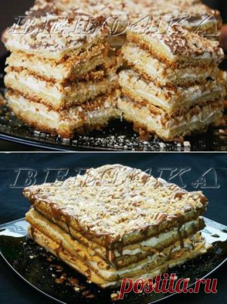 Торт "Воздушный сникерс" - кулинарный рецепт