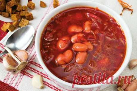 Как приготовить вкусный борщ с фасолью без мяса :: Кулинарные рецепты
