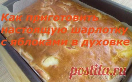 Как приготовить шарлотку с яблоками в духовке. Как приготовить вкусную шарлотку с яблоками в духовке.КАК ДЕЛАТЬ:1. 800 грамм яблок, нарезать дольками, удалить сердцевинки, присыпать сахаром и корицей.2. Приготовить тесто : 3 яйца взбить в пышную п...