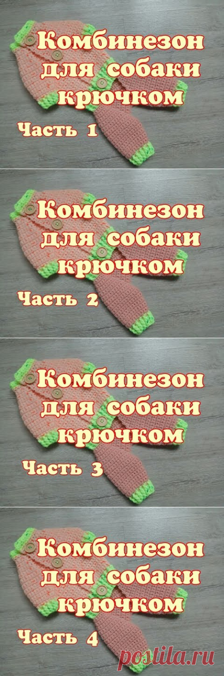 (36) Комбинезон для собаки крючком, часть 1 - YouTube