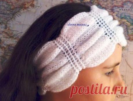 Повязка на голову &quot;жатка&quot;(спицами).ЗДЕСЬ:оригинальными косами--- https://tanyusha100.ru/post294320593/ ЗДЕСЬ:много разн.узоров--- https://www.liveinternet.ru/tags/%EF%EE%E2%FF%E7%EA%E0+%ED%E0+%E3%EE%EB%EE%E2%F3/