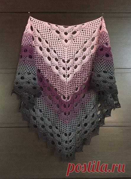 Beautiful Yarn crochet shawl. Wonderful model with tutorial and graphical step by step. |   Crochet Patterns