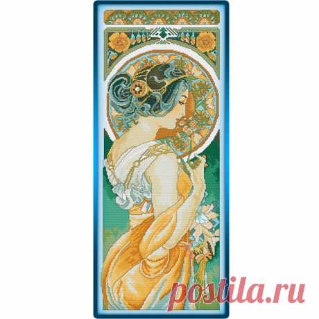 #Цветы@clubrucodelnic
#Люди@clubrucodelnic
Альфонс-Муха Примула

Схема  Жмите на картинку