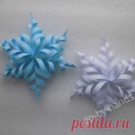 Схема  объемных снежинок из бумаги и инструкция  по изготовлению