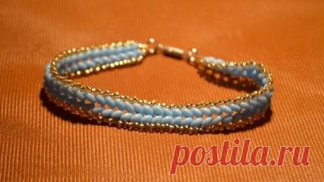 Браслет из бисера "Косичка".  Бисер Твин.  Бисероплетение.  Мастер класс / Bead Bracelet. Beading