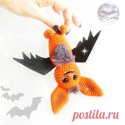 1000 схем амигуруми на русском: Летучая мышь крючком